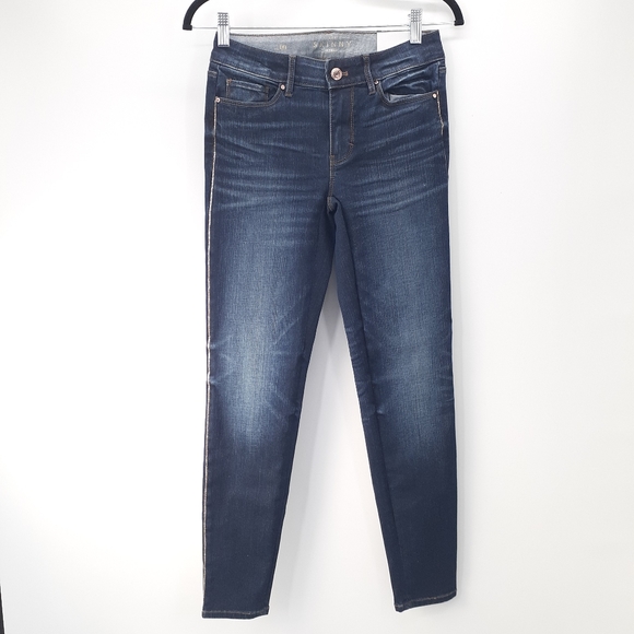 WHITE HOUSE BLACK MARKET Embelished Tuxedo Jeans - Picture 11 of 16